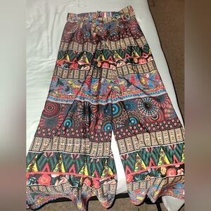NWOT Large Boho wide leg pants